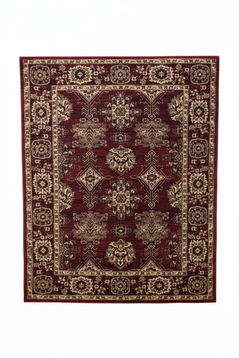Burgundy Persian Medallion Rug