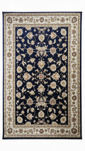 Red Square Motif Border Rug — 160x230cm