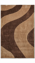 Cream Multicolour Baroque Scroll Shaggy Rug — 160x230cm
