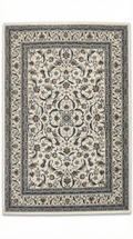 Navy & Cream Persian Nain Medallion Rug — 160x230cm