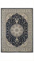 Cream & Grey Persian Nain All-Over Floral Rug — 160x230 cm