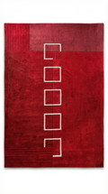 Red Abstract Vertical Squares Rug — 200x290cm