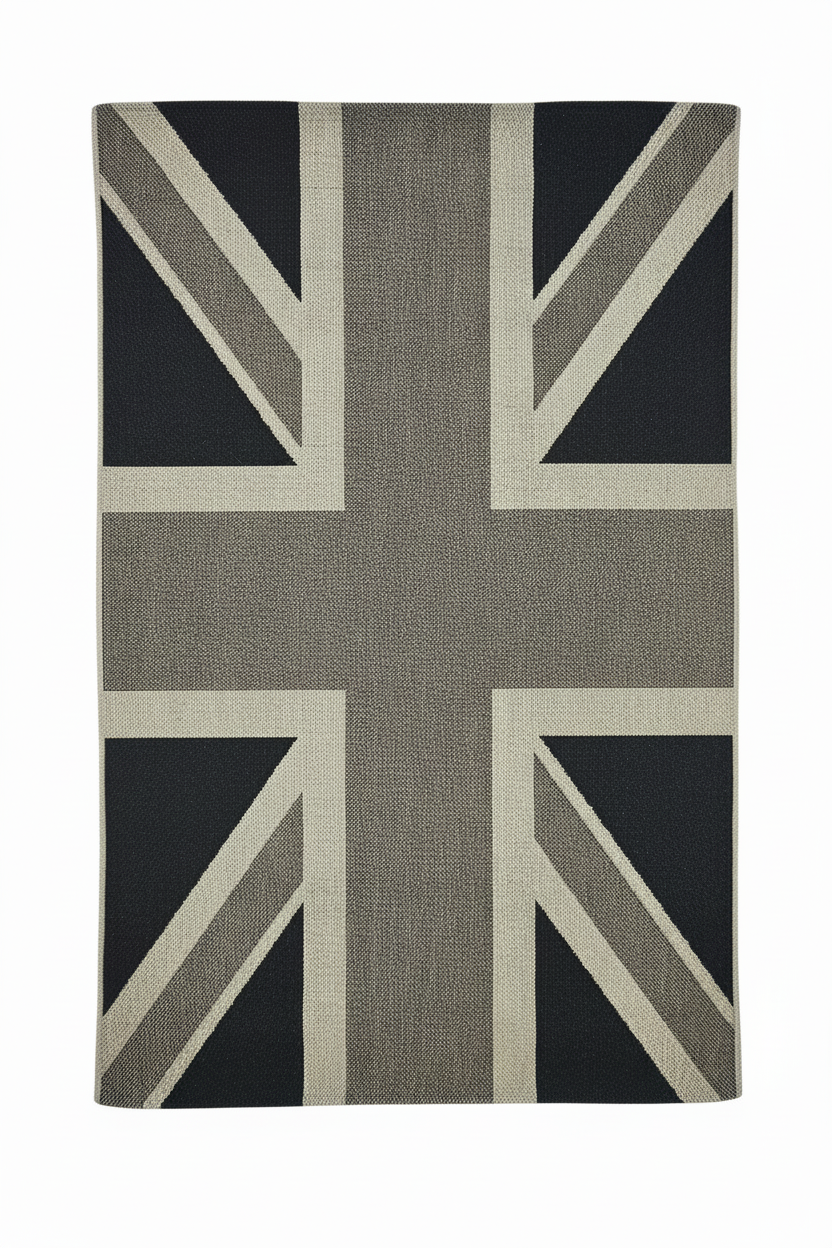 Monochrome Union Jack Rug 120x170cm