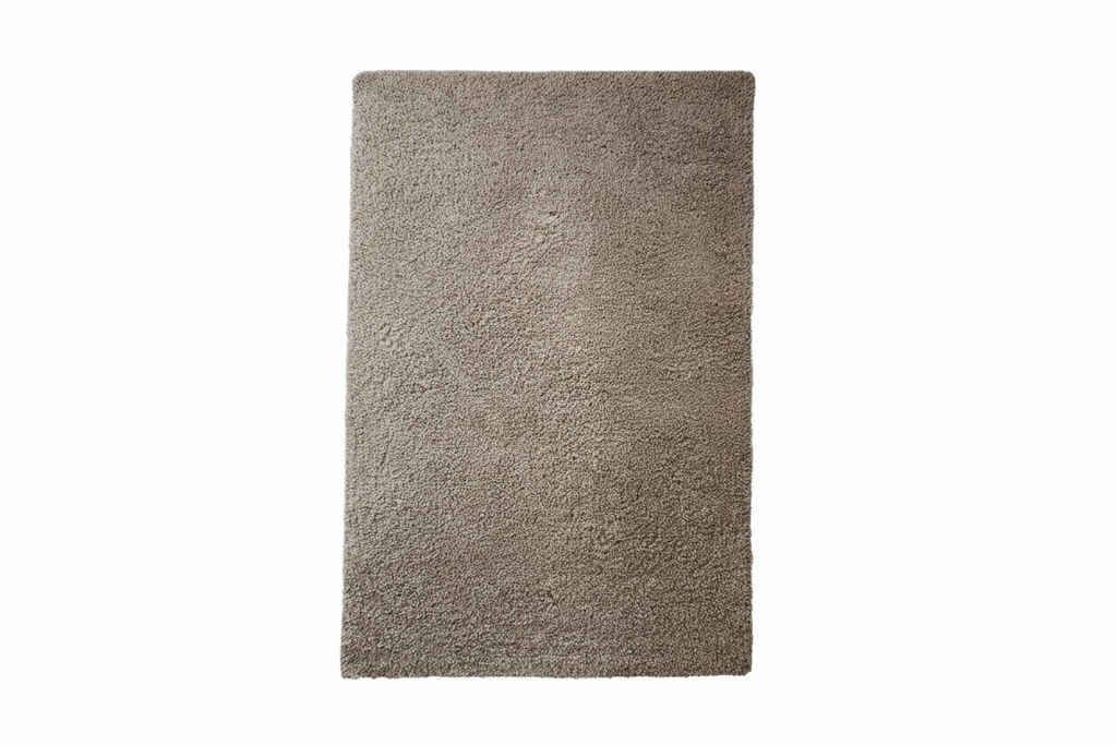Solid Beige Shaggy Rug