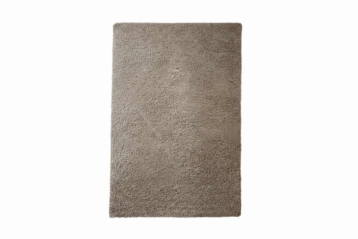 Solid Beige Shaggy Rug