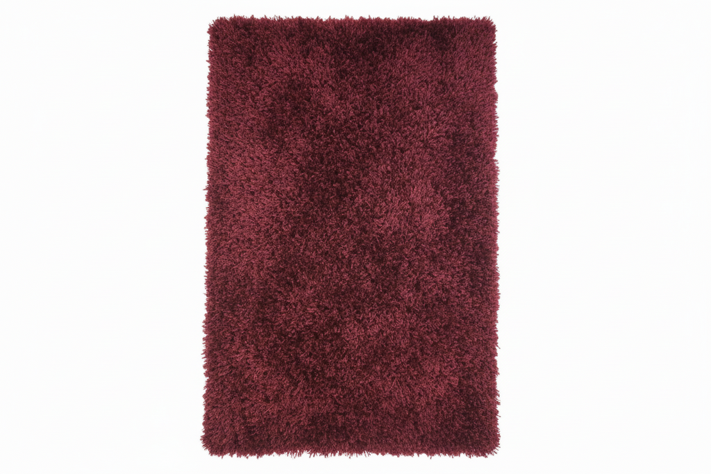Solid Red Shaggy Rug