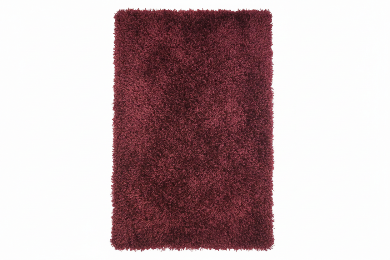 Solid Red Shaggy Rug